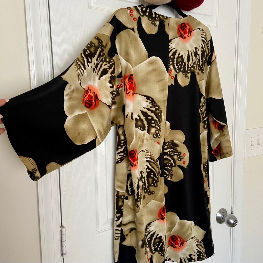 Floral Print Kimono